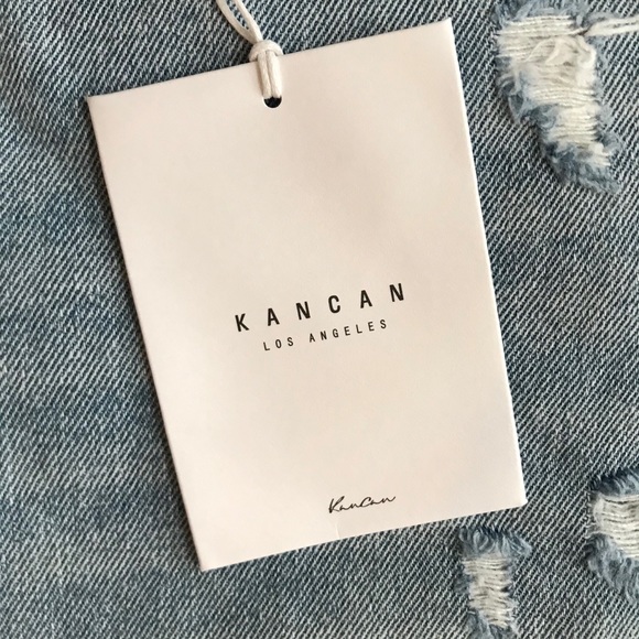 NWT KanCan Distressed Denim Jean Skirt - Picture 14 of 15